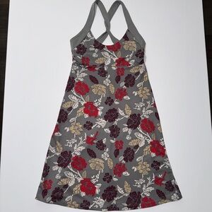 Patagonia Morning Glory Women's XS Gray Floral Print Cross Back w/twist Dress